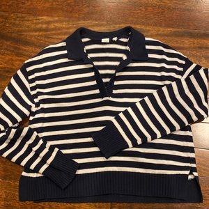 Striped Collared Sweater